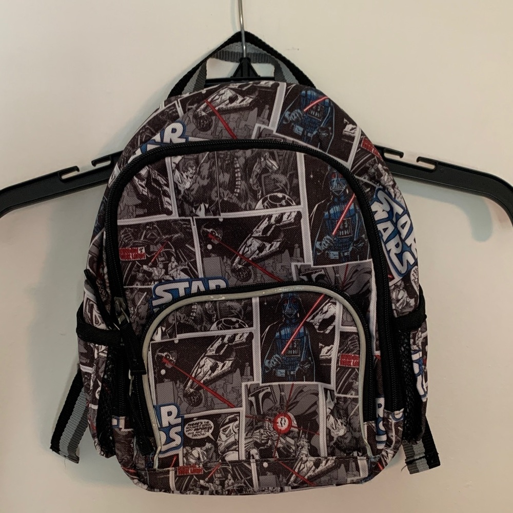 Pottery Barn Kids Black and Gray Star Wars Comic Backpack
